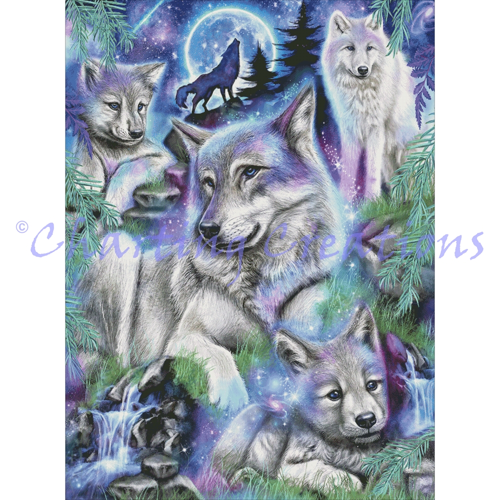 Day Dream Galaxy Wolves Large